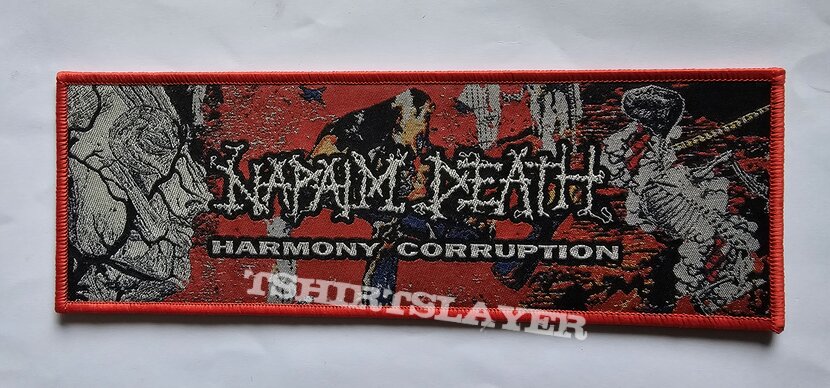 Napalm Death Harmony Corruption Stripe Patch Napalm Death Harmony Corruption Stripe Patch