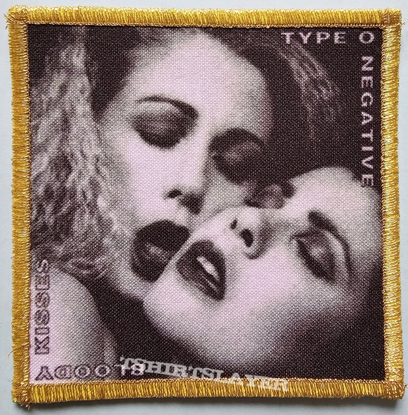 Type O Negative Bloody Kisses Patch  Gold Border 