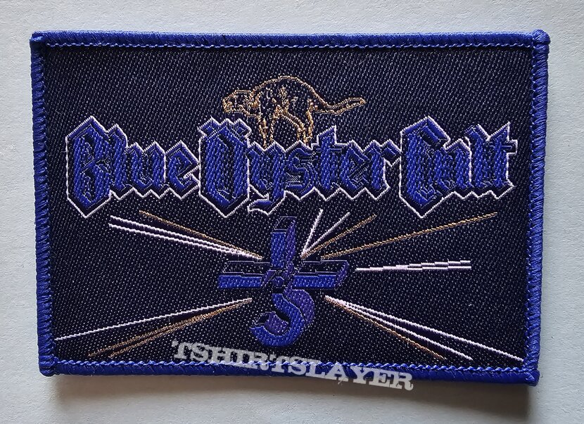 Blue Öyster Cult Logo Patch Blue Border 