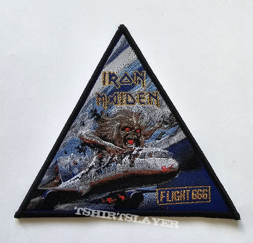Iron Maiden Flight 666 Triangle Patch Black Border 