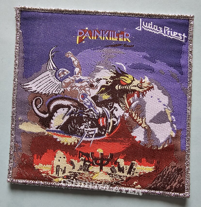 Judas Priest Painkiller Patch Silver Border 
