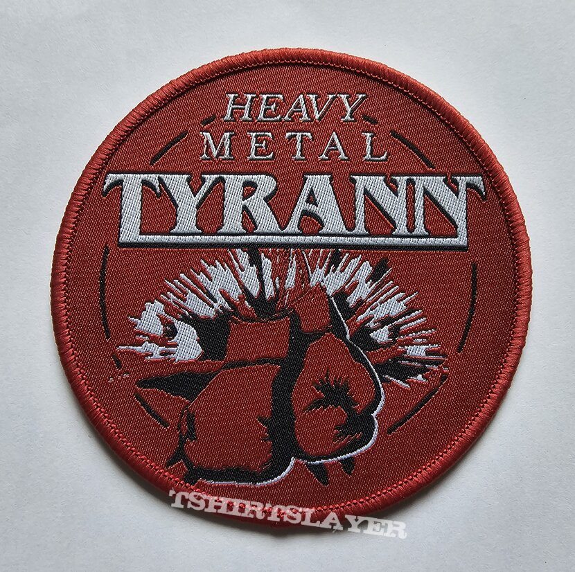 Tyrann Heavy Metal Tyrann Circle Patch Red Border 