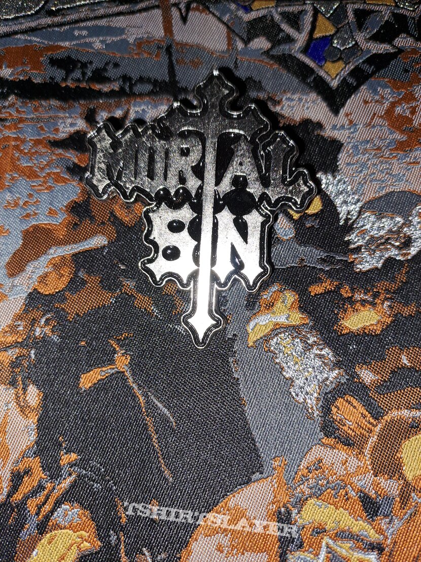 Mortal Sin logo pin
