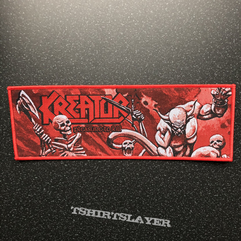 Kreator - Pleasure to Kill woven patch (Red border)