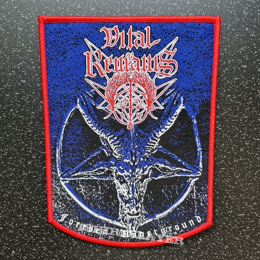 Vital Remains - Forever Underground woven patch (Red border)