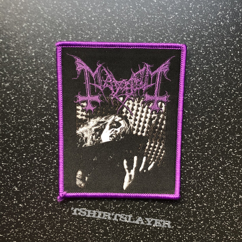 Mayhem - Live in Leipzig woven patch (Purple border) Mayhem - Live in Leipzig woven patch (Purple border)