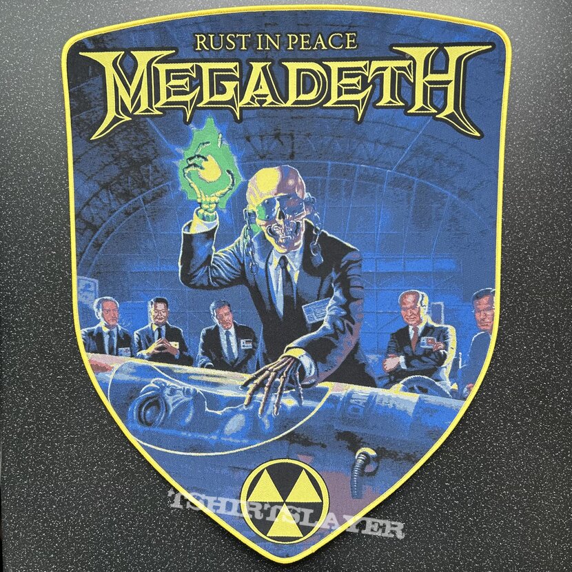 Megadeth - Rust In Peace woven backpatch (Yellow border)