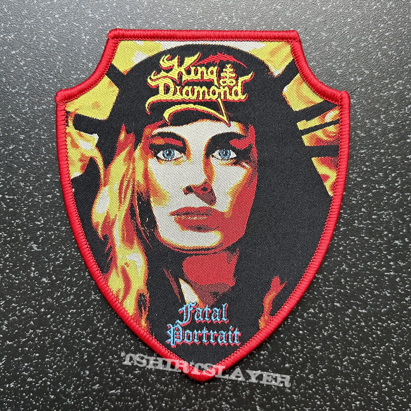 King Diamond - Fatal Portrait woven patch (Red border)