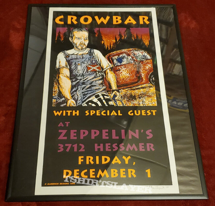 Crowbar 13x23 Concert Poster Zeppelin&#039;s - New Orleans, LA 12/01/95  (Allen Jeager)