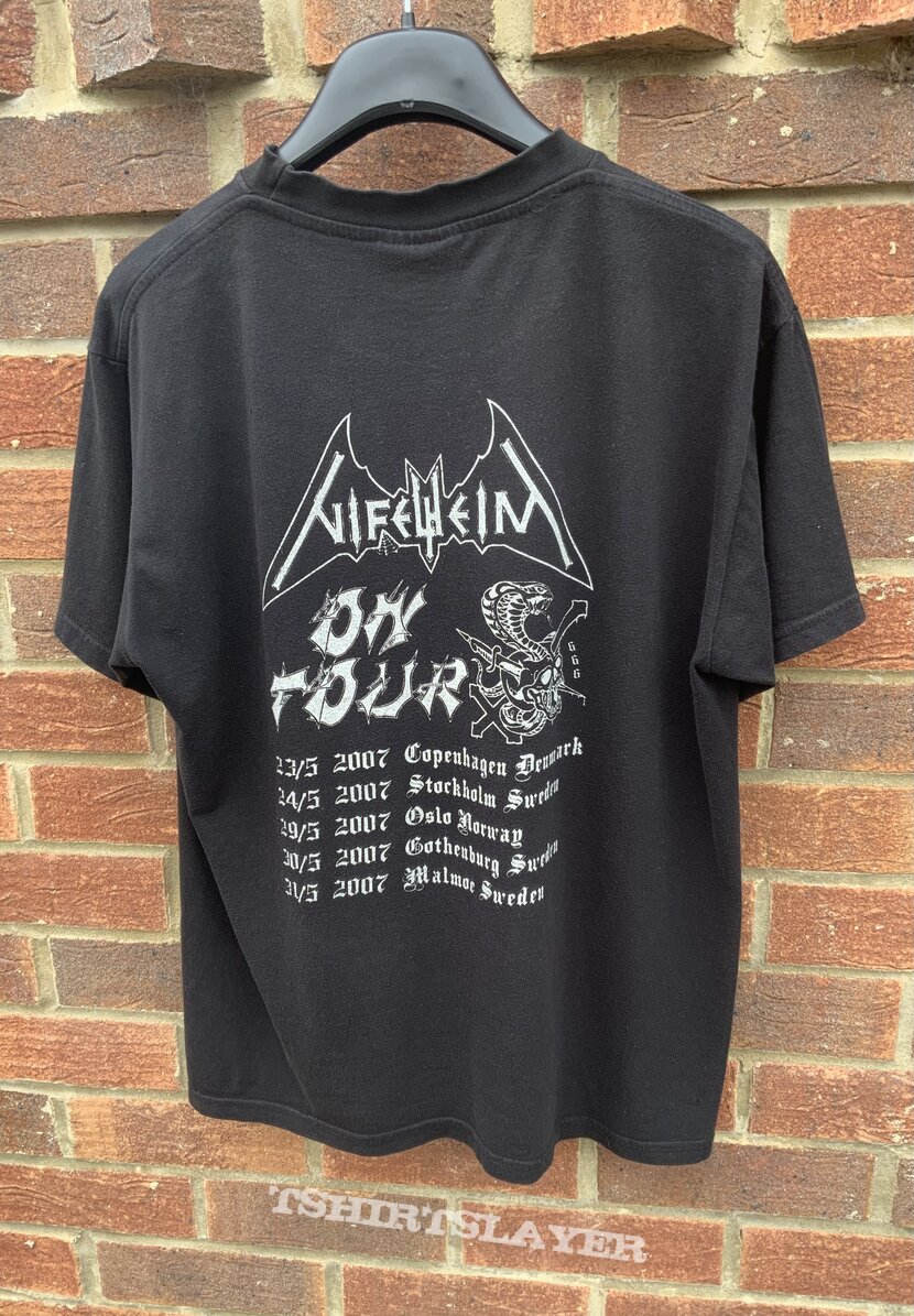 Rare Nifelheim 2007 Scandinavian tour shirt Envoy of Lucifer era Primary tabs