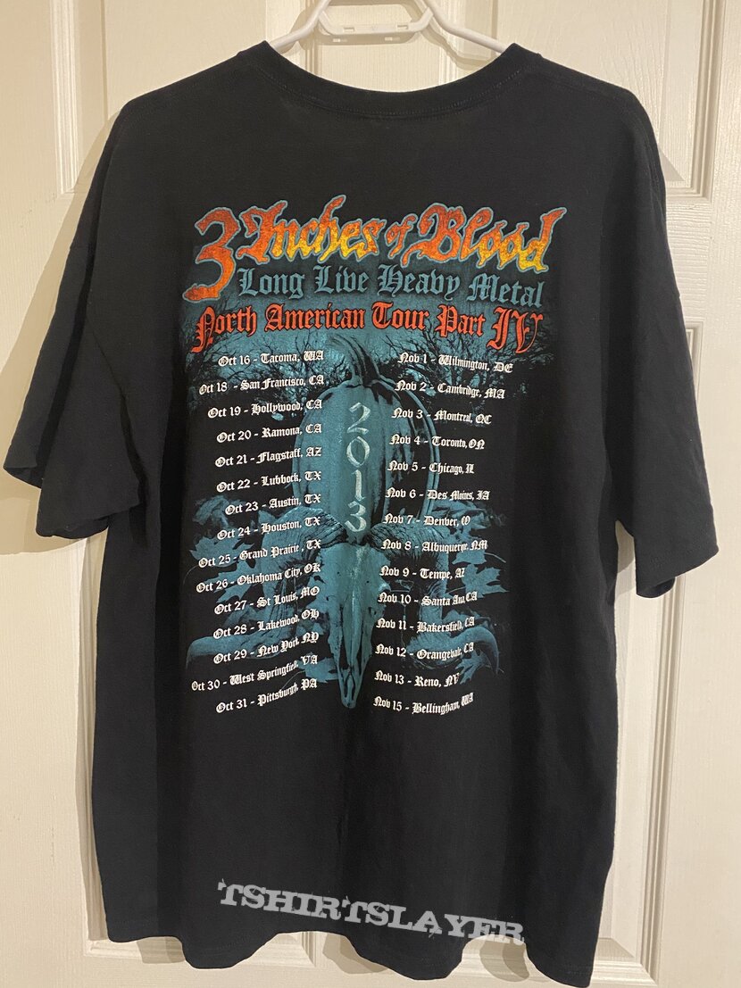 3 INCHES OF BLOOD - 2013 Concert Tour Shirt 3 INCHES OF BLOOD - 2013 Concert Tour Shirt