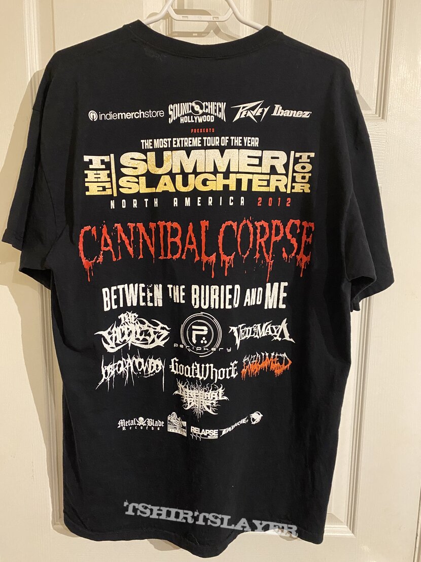 Cannibal Corpse THE SUMMER SLAUGHTER TOUR - 2012 Concert Tour shirt