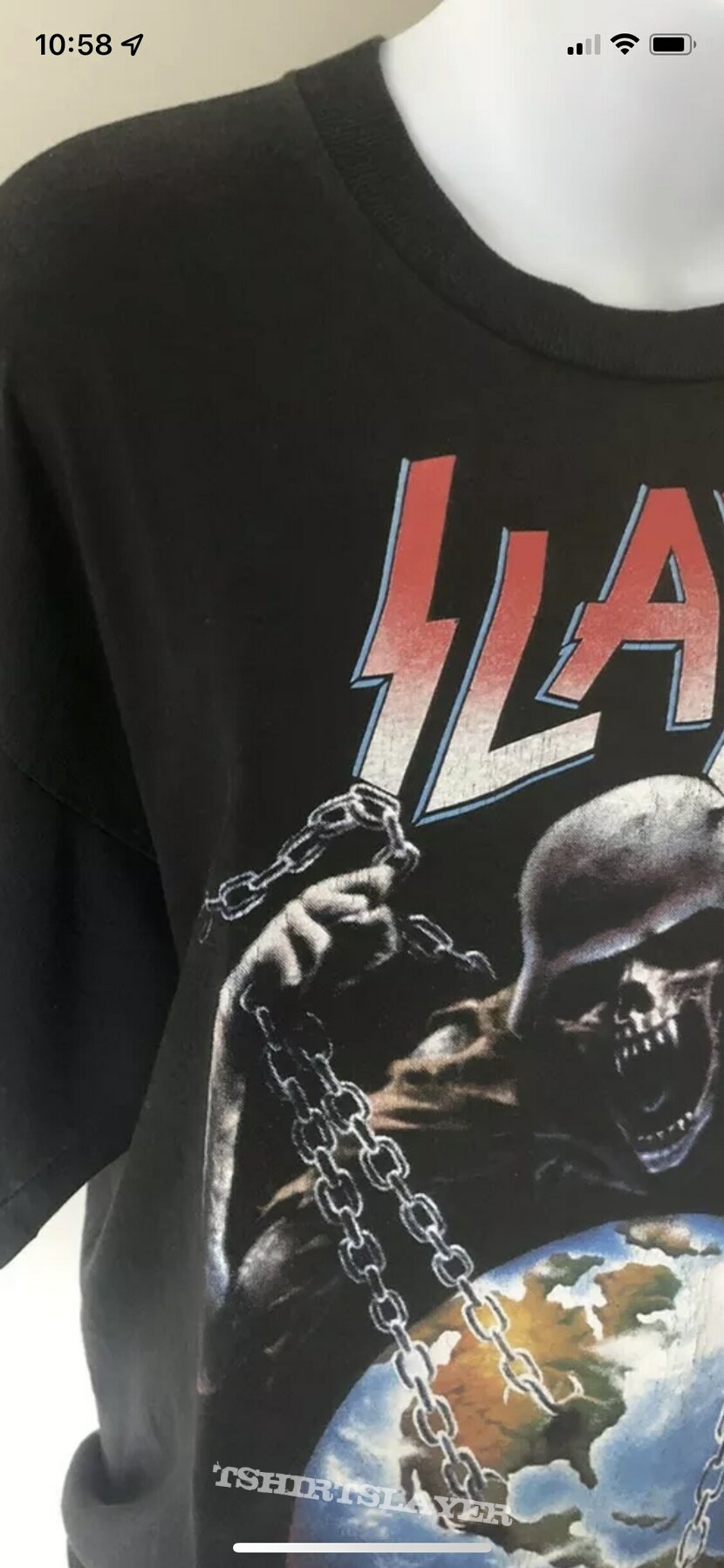 1994 SLAYER Tour tee-Size XL Brockum “INTOURVENTION” USA