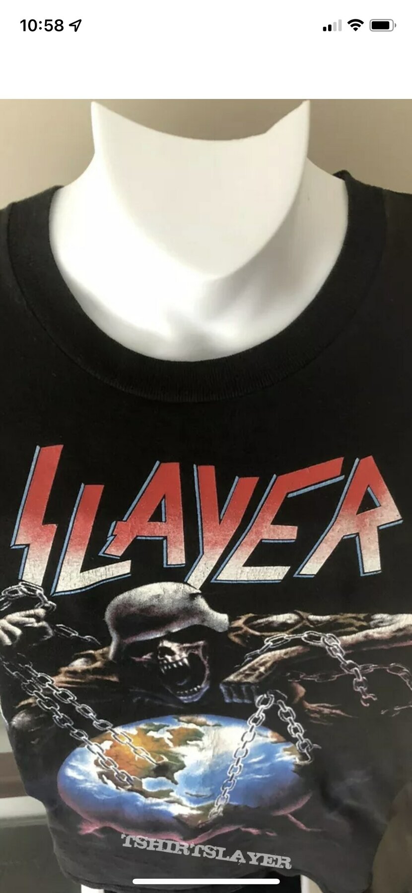 1994 SLAYER Tour tee-Size XL Brockum “INTOURVENTION” USA