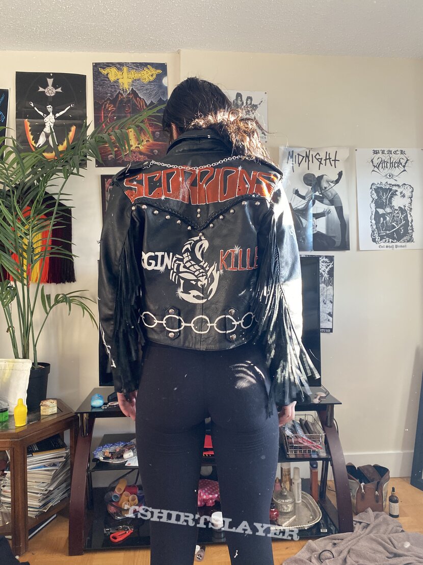 Scorpions hand painted leather jacket 