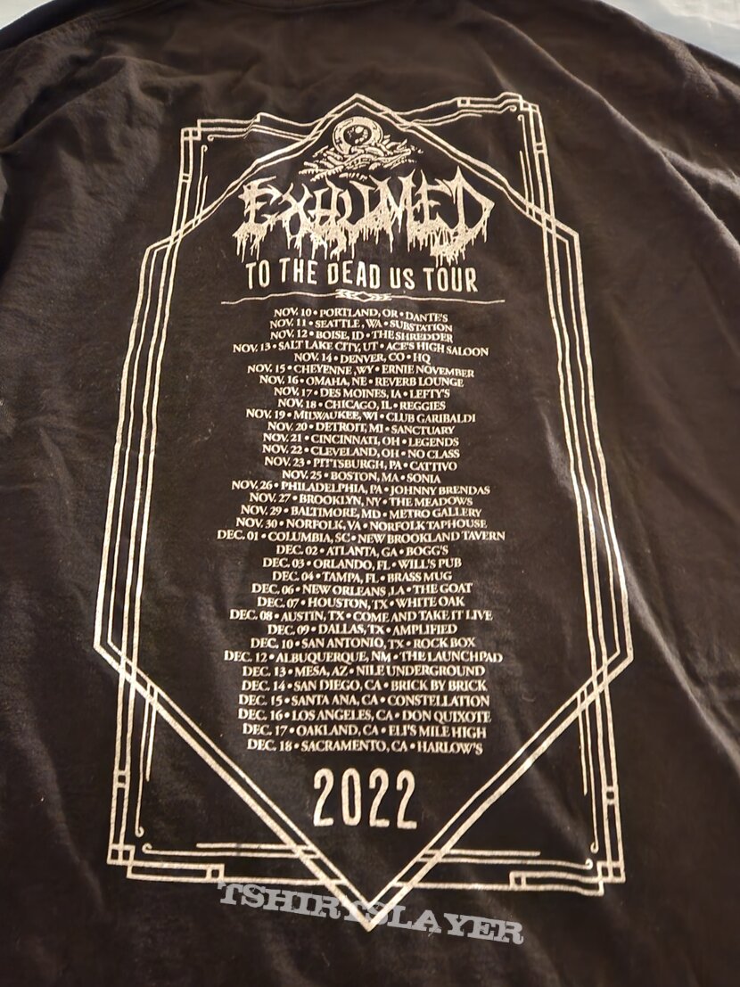 Exhumed To The Dead US Tour Shirt