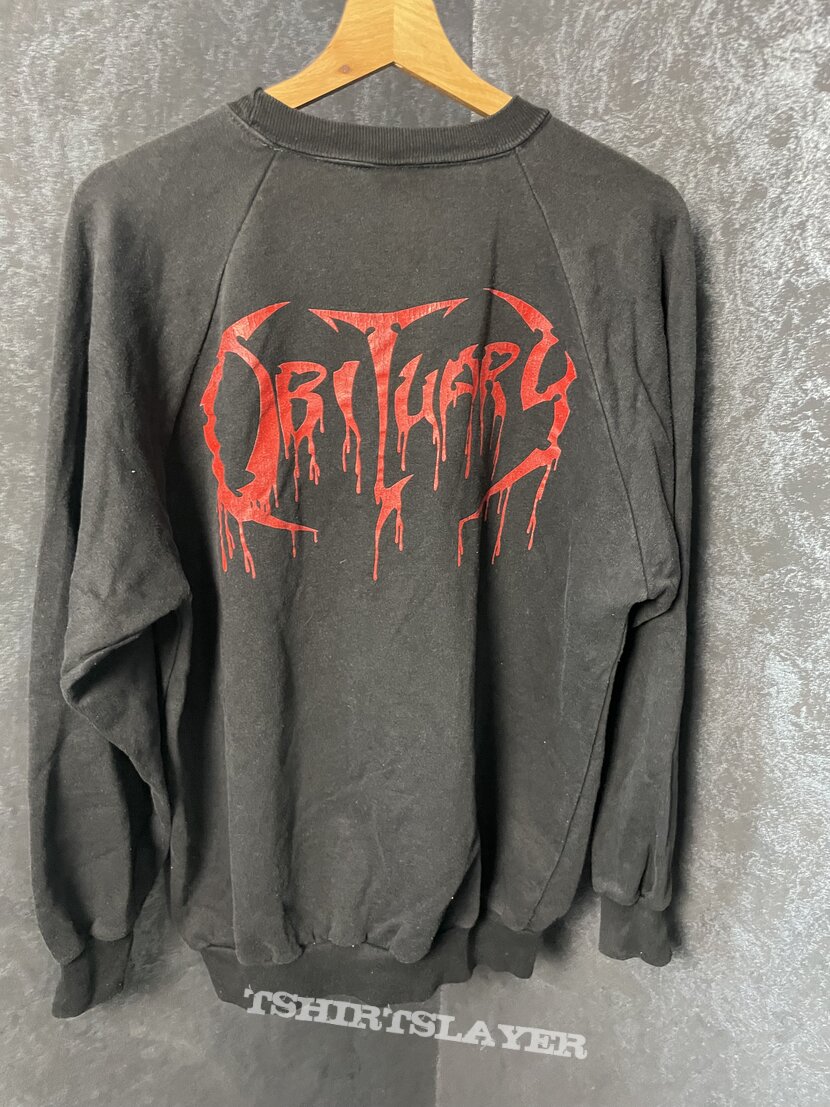 Vintage Obituary slowly we rot 1990 sweatshirt