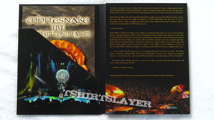 Whitesnake Live In the Still of the Night -DVD- | TShirtSlayer TShirt and  BattleJacket Gallery