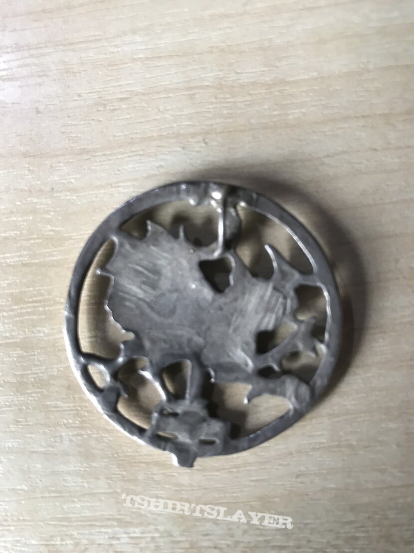 Cradle Of Filth Dragon seal silver pendant