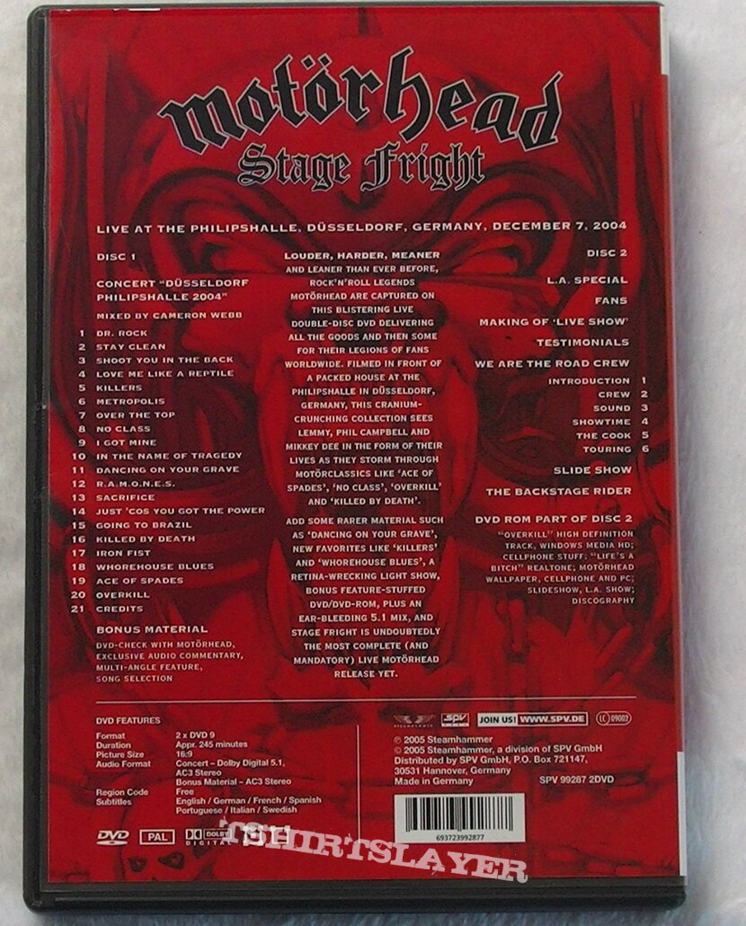 Motörhead Stage Fright  -DVD-