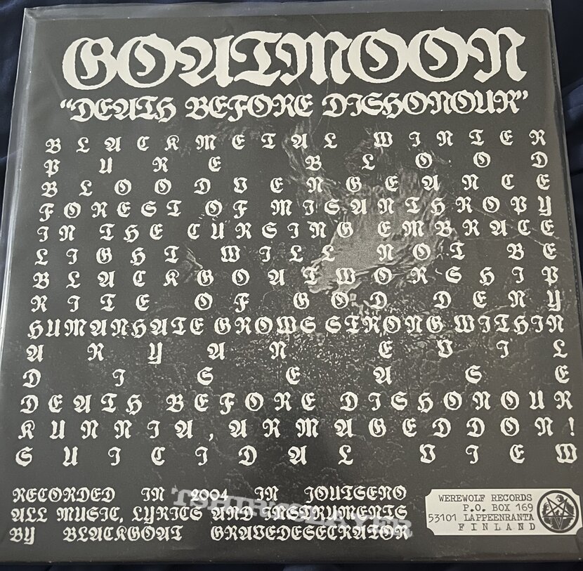 Goatmoon Death Before Dishonor vinyl 