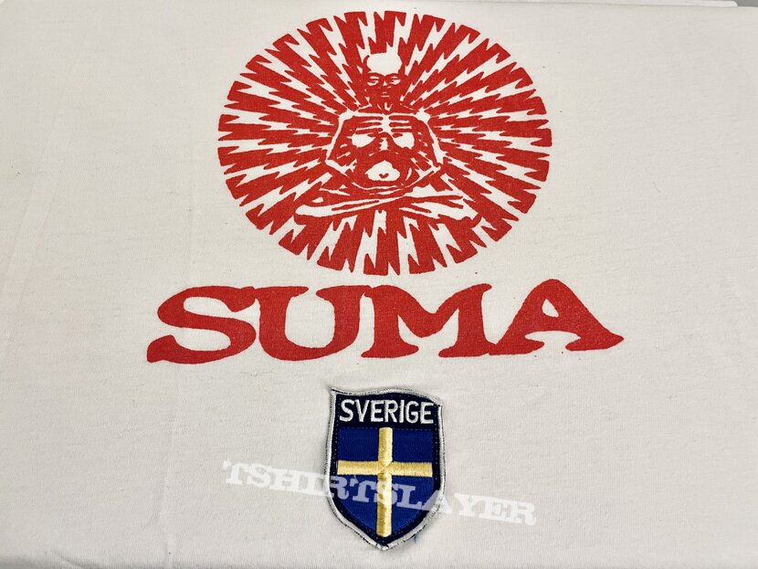 SUMA | Tshirt | L | White | Logo and patch