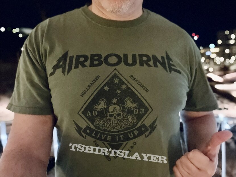 AIRBOURNE | Tshirt | XL | Green | Live it Up Tour | 2013