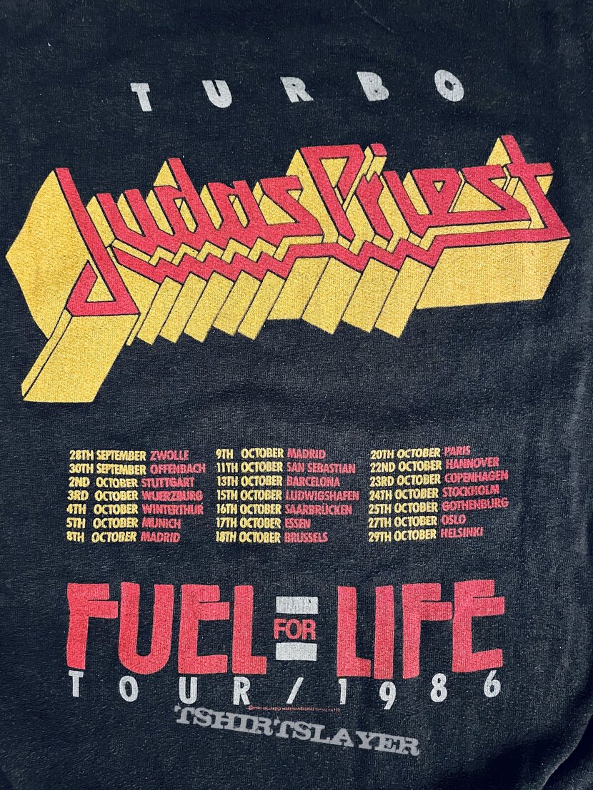 JUDAS PRIEST | Sweater | L | Turbo Lover | Fuel for Life Tour | 1986