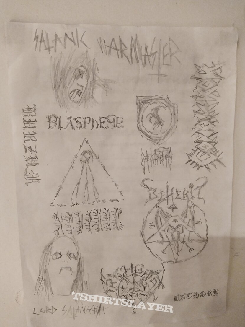 Satanic Warmaster Random BM drawings