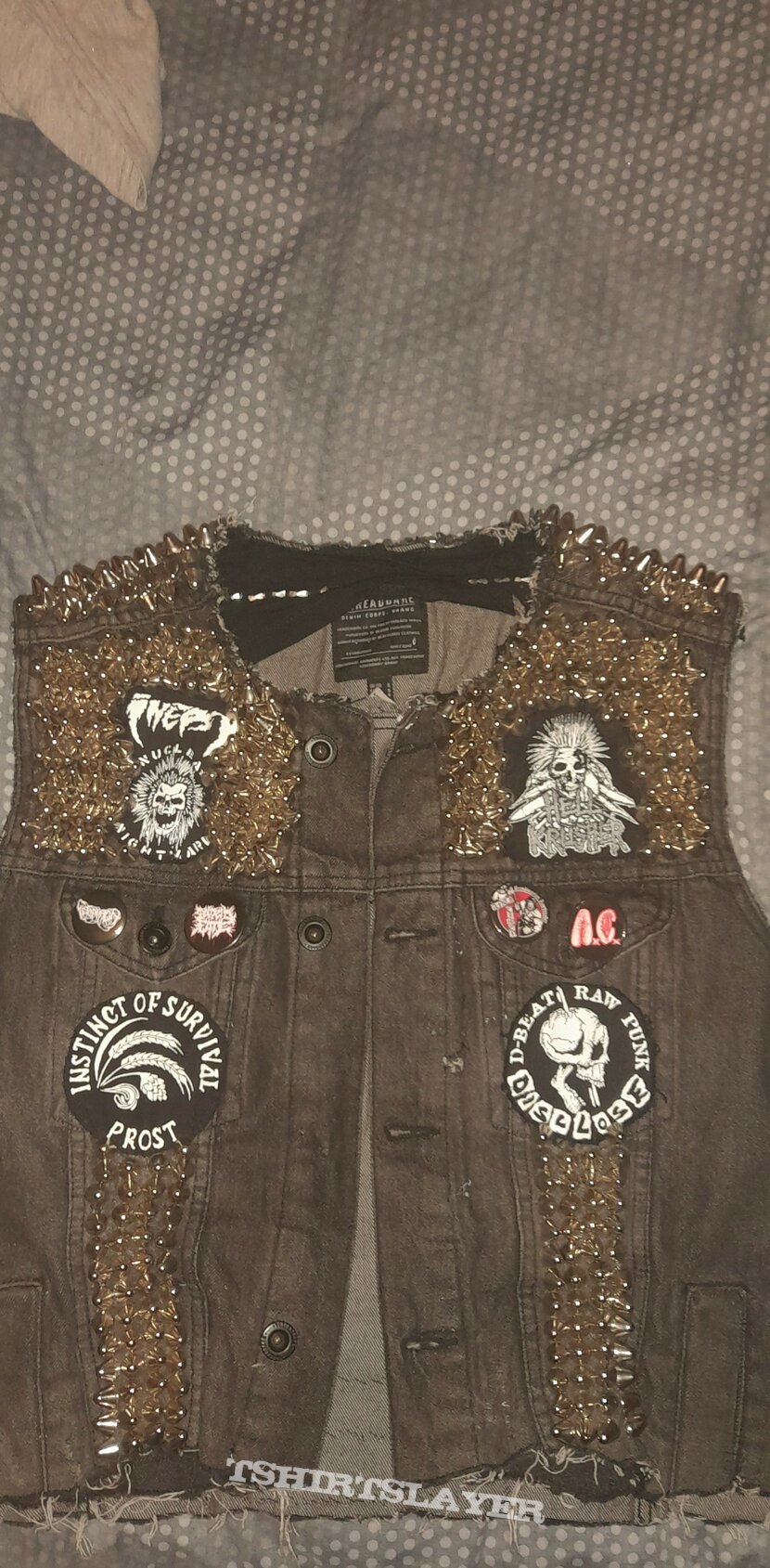 Instinct Of Survival Crust punk vest | TShirtSlayer TShirt and BattleJacket  Gallery