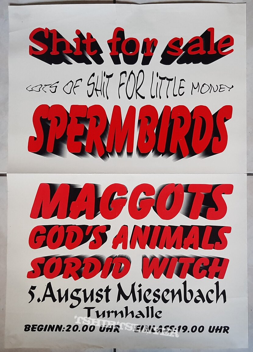 SPERMBIRDS Shit For Sal e Tour Poster 1994
