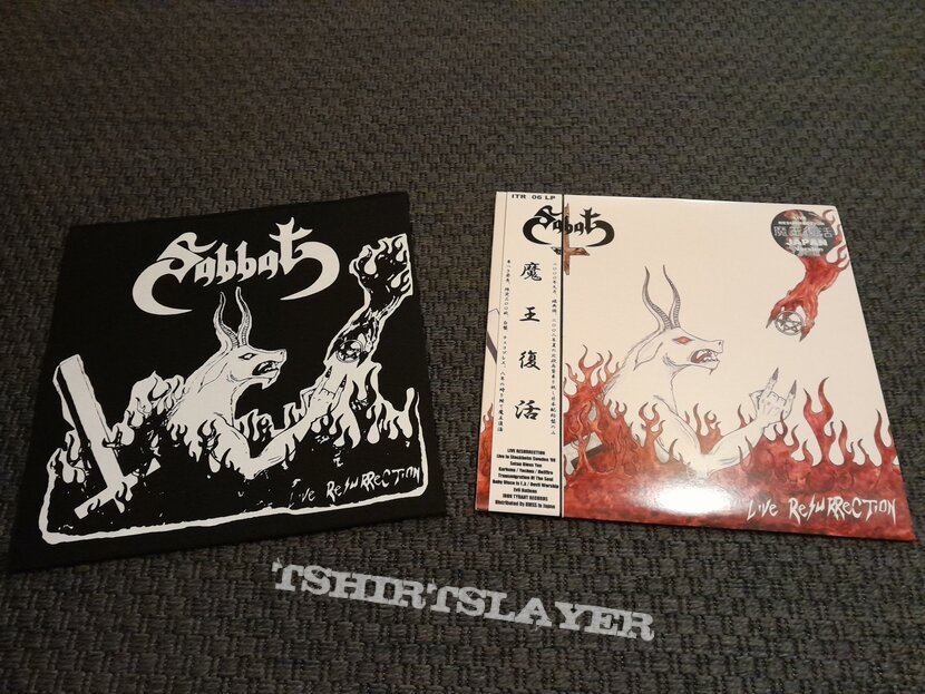 Sabbat Live Resurrection Die Hard LP, Japan LP + CD