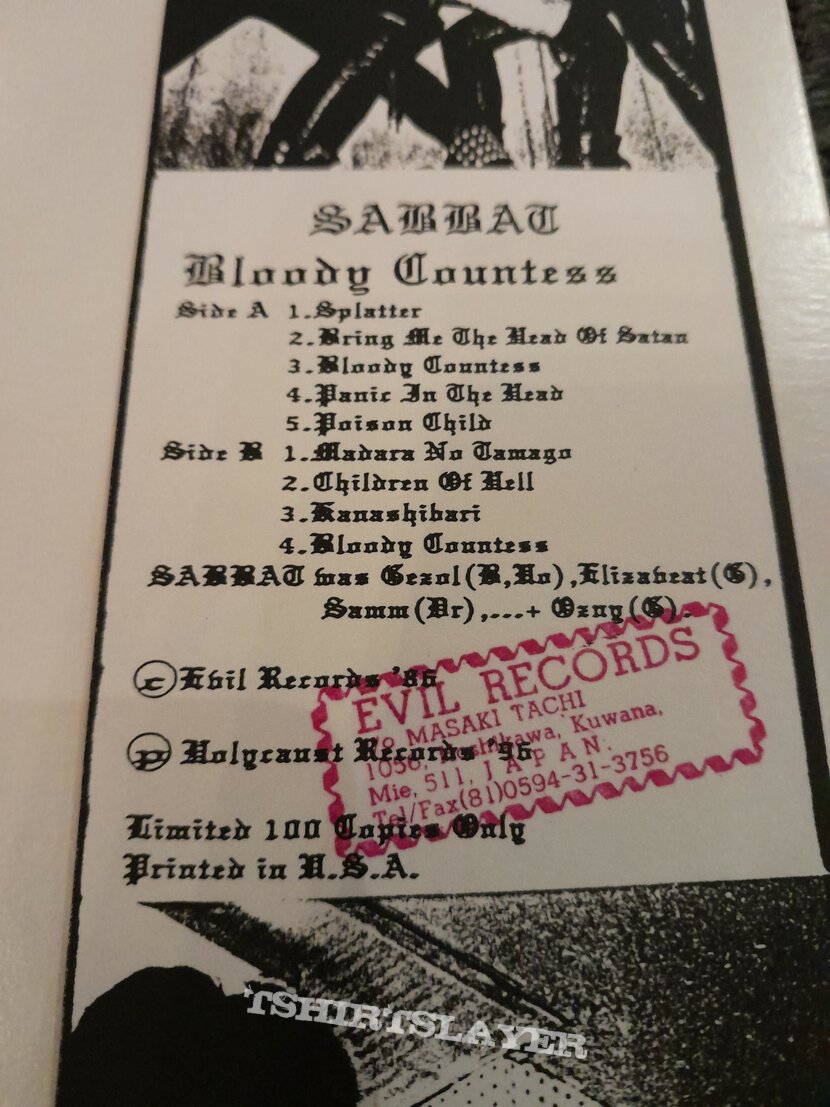 Sabbat Bloody Countess LP