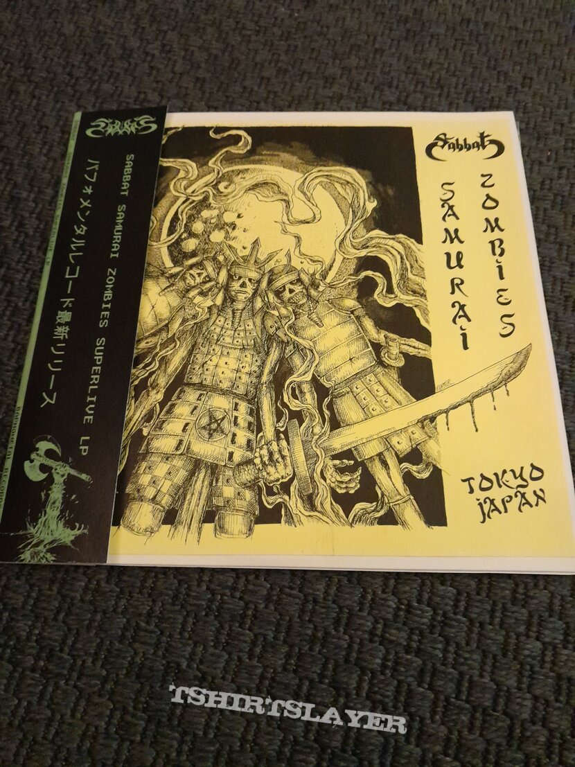 Sabbat Samurai Zombies Superlive yellow cover LP + white cover LP