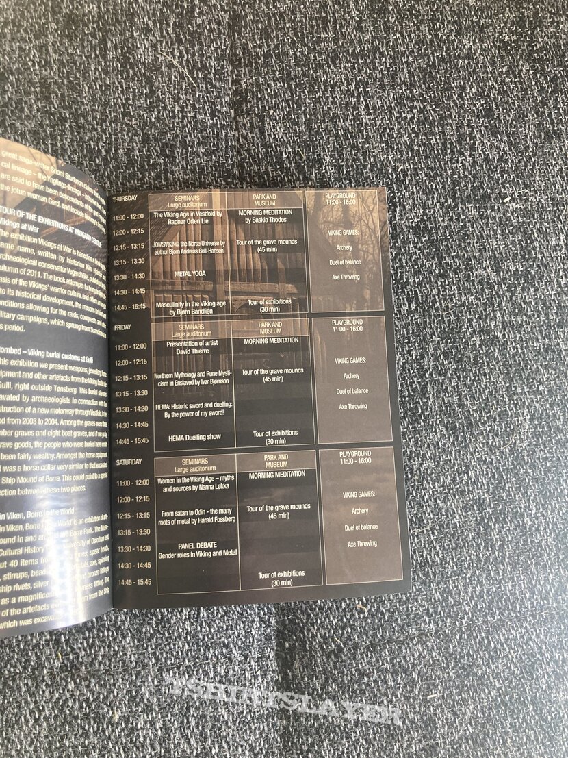 Gaahls WYRD Midgardsblot 2017 festival booklet 