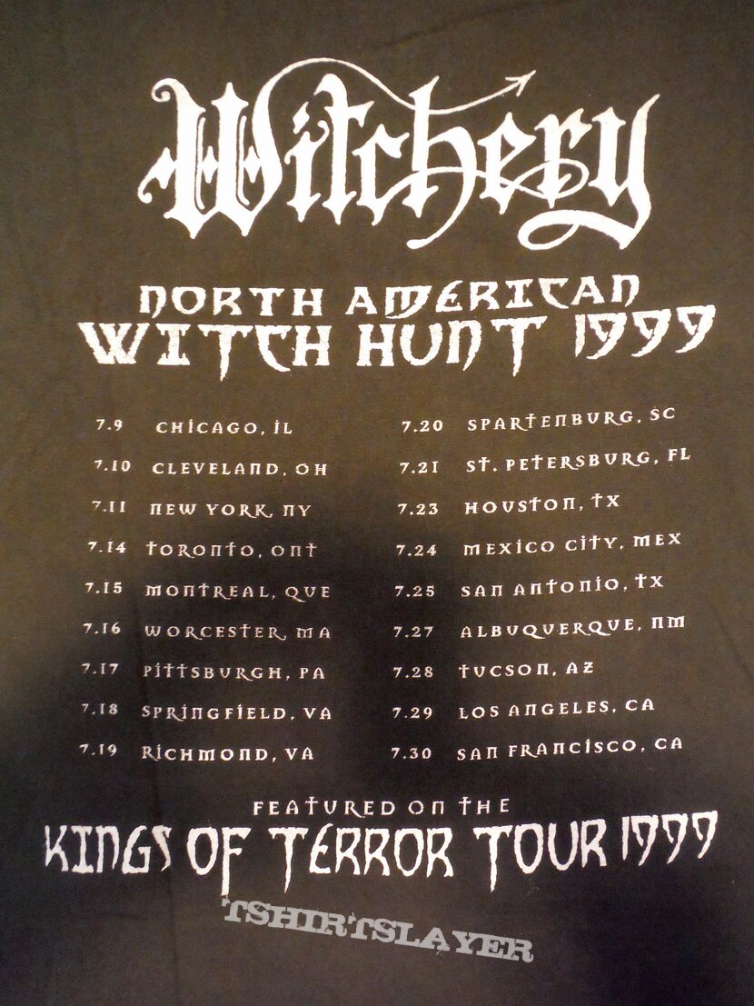 Witchery - Witch Hunt Tour &#039;99 - Tultex XL