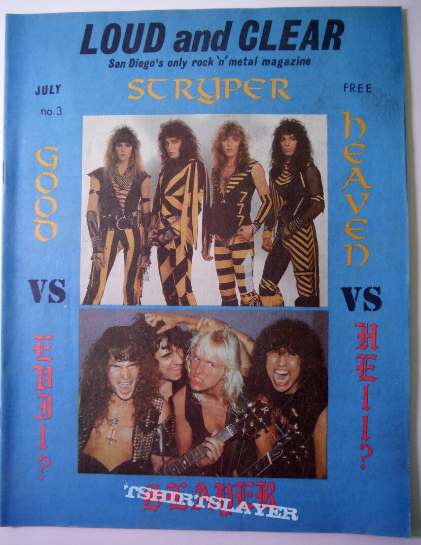 Loud &amp; Clear Magazine #3 1985 &#039;Stryper vs Slayer&#039;