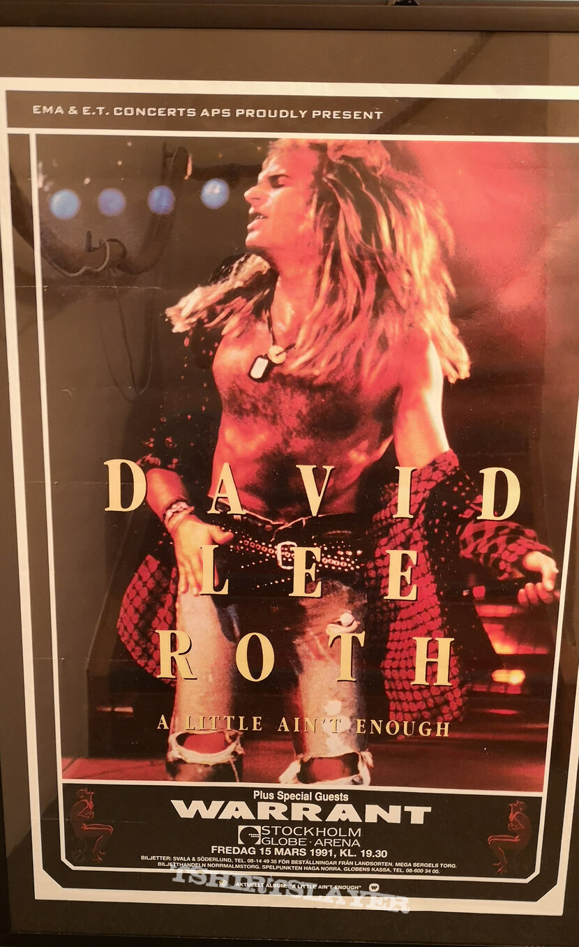 David Lee Roth Concert Poster Stockholm 1991