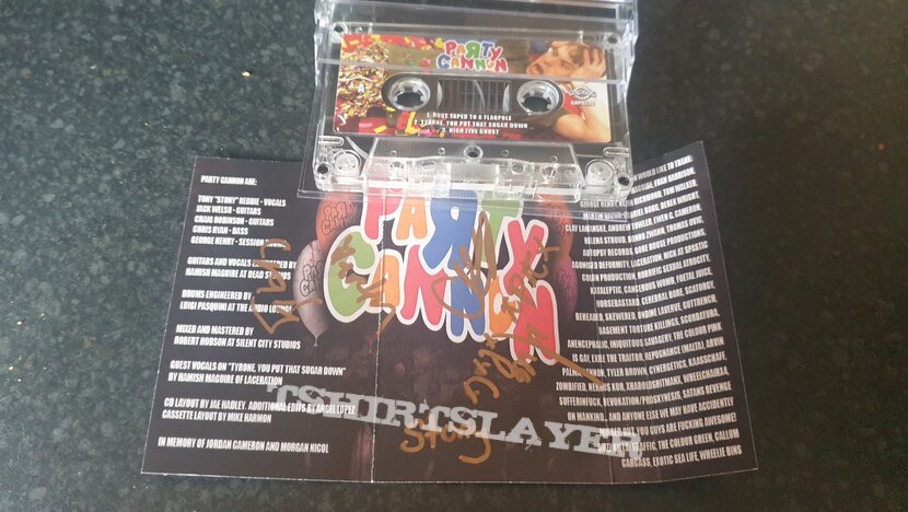 Signed Party Cannon Partied In Half Cassette + Beach Ball Inflatable