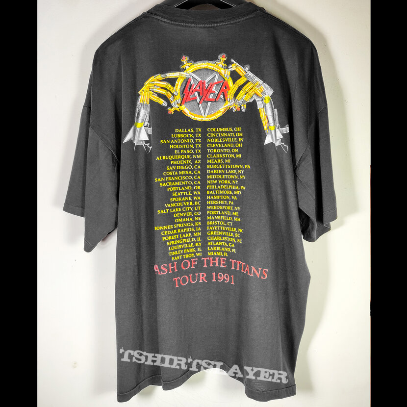 1991 Slayer t-shirt « Clash of the Titans »