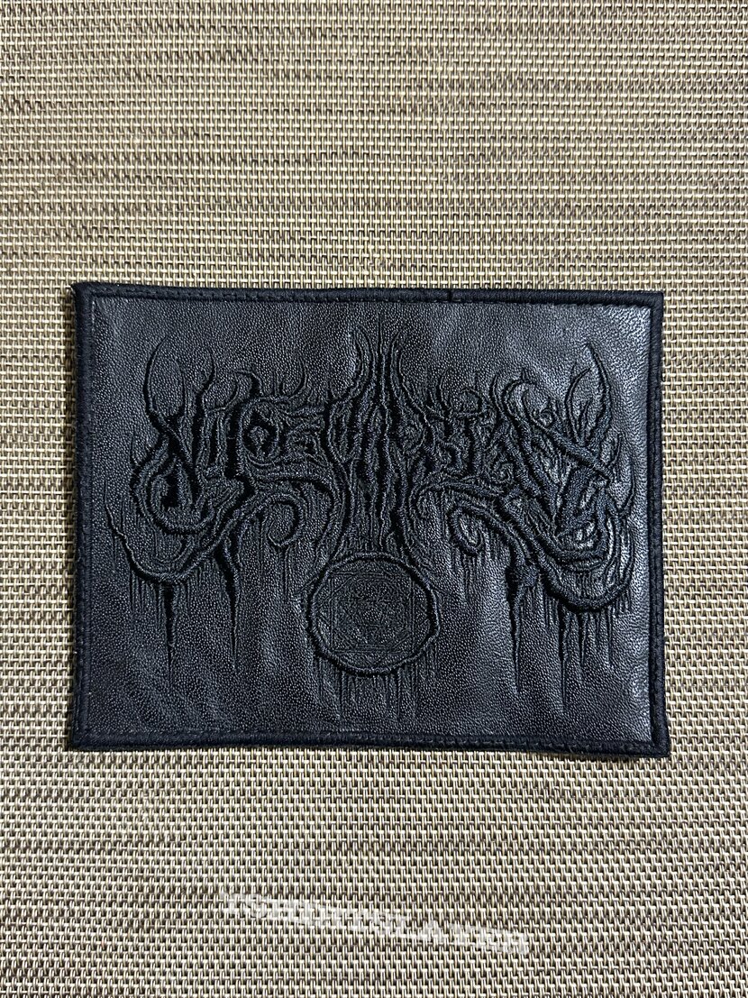 Nyogthaeblisz - Black Logo Leather Patch