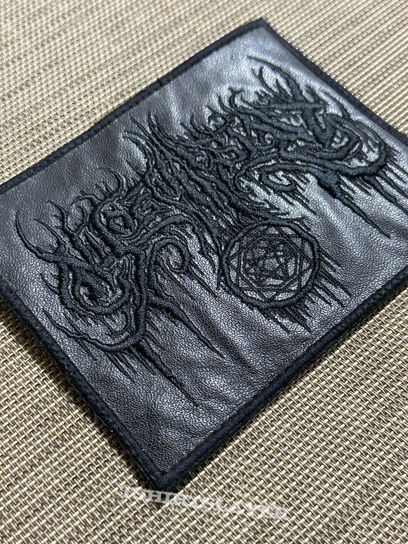 Nyogthaeblisz - Black Logo Leather Patch