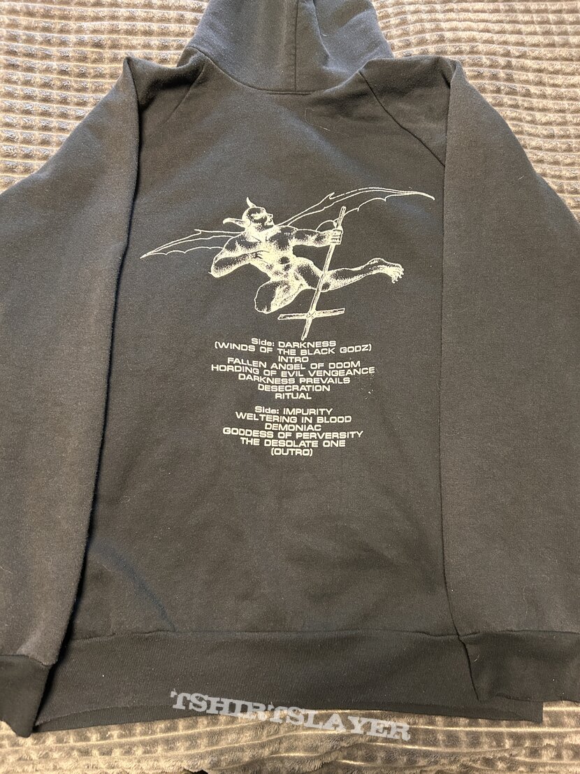 Blasphemy - Fallen Angel of Doom Hooded Sweatshirt Original 1990 L 