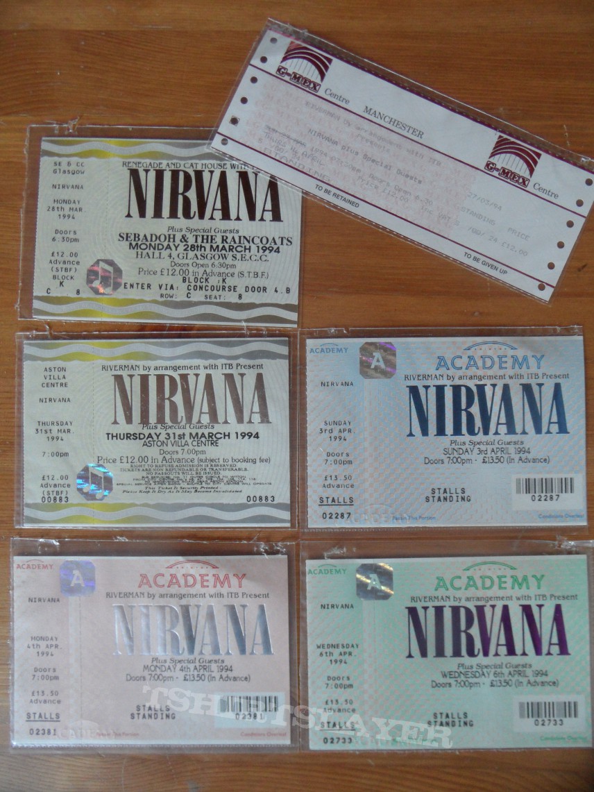 Nirvana Ticket Collection 1994