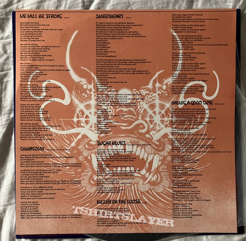 Thin Lizzy Chinatown vinyl 