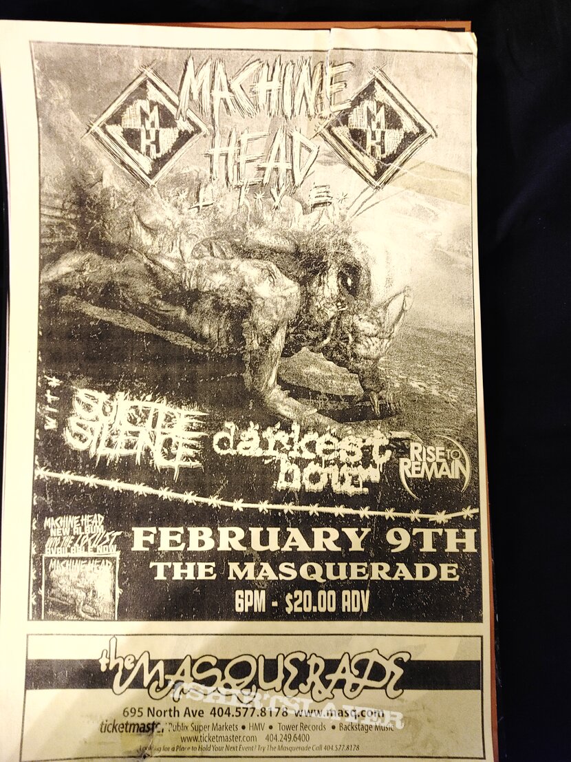 Machine Head, Suicide Silence, Darkest Hour show poster