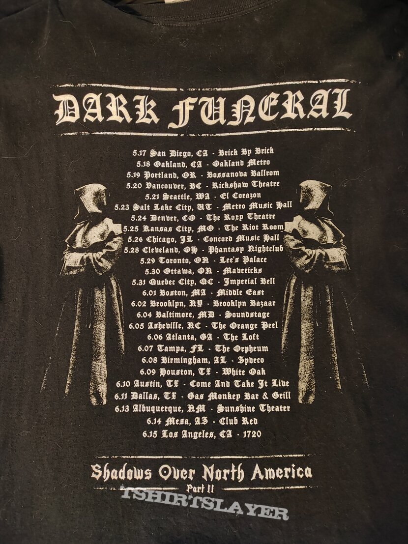 Dark Funeral 2019 tour VIP shirt