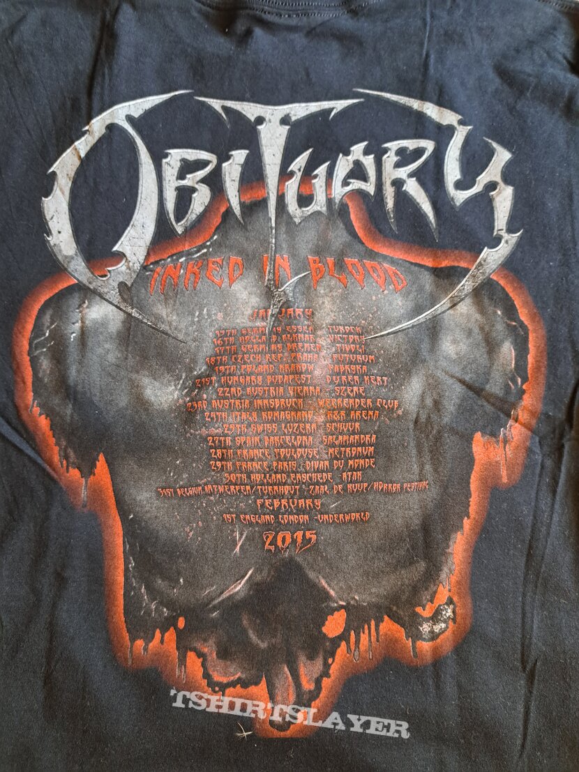 Obituary 2015 European Tour Tshirt