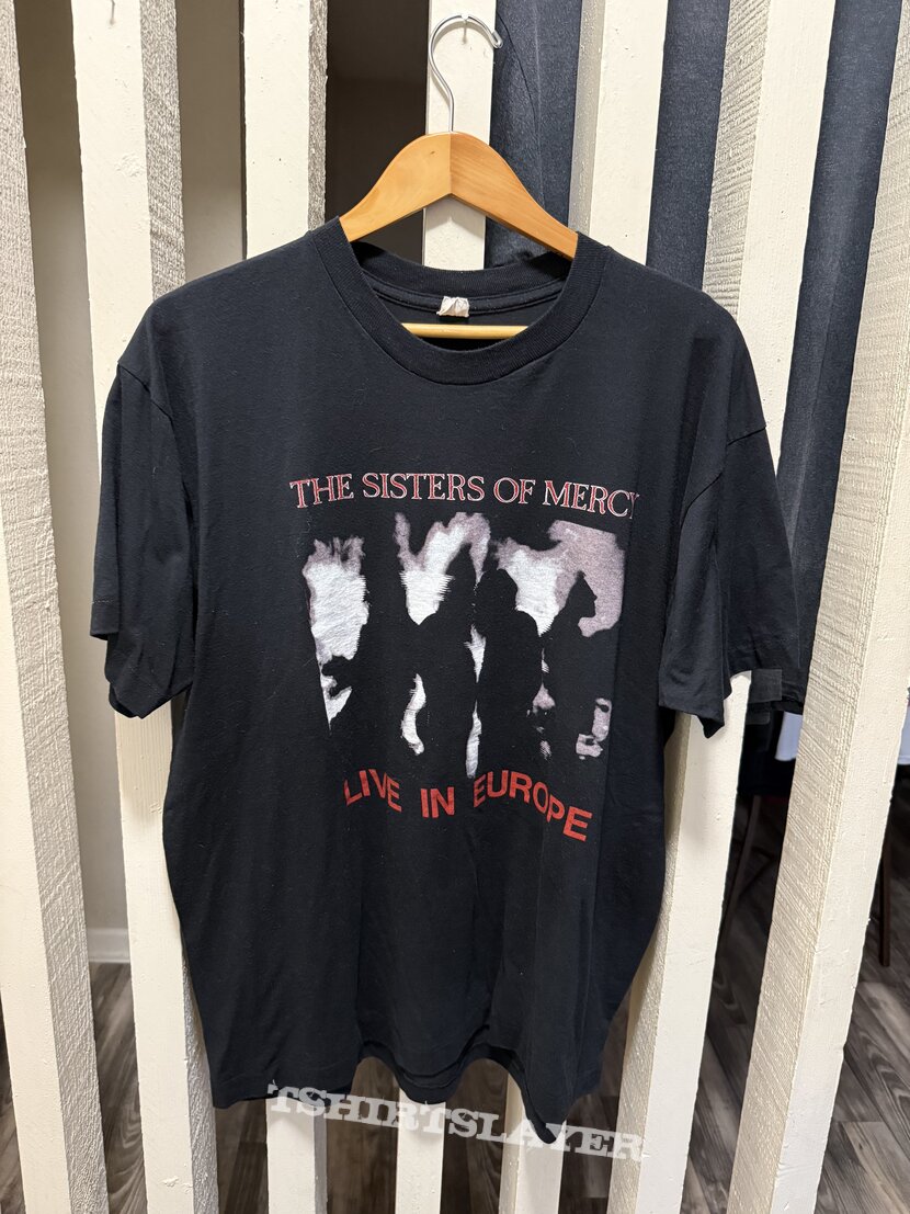 1991 Sisters Of Mercy “Live In Europe” Tour Thing 2 tour shirt. 1991 Sisters Of Mercy “Live In Europe” Tour Thing 2 tour shirt.