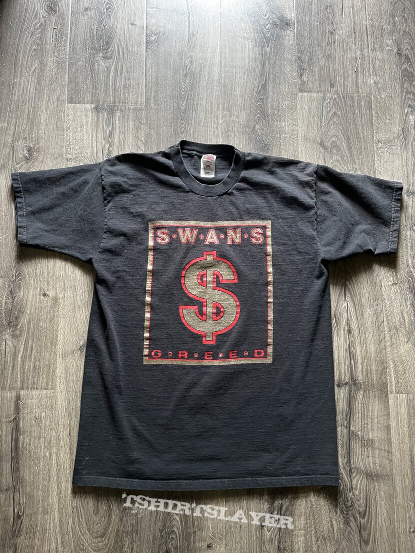 1997 Swans Greed/ Time is money (Bastard) shirt | TShirtSlayer